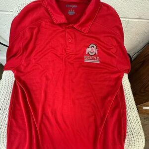 Champion Red Ohio State Buckeyes Polo Shirt